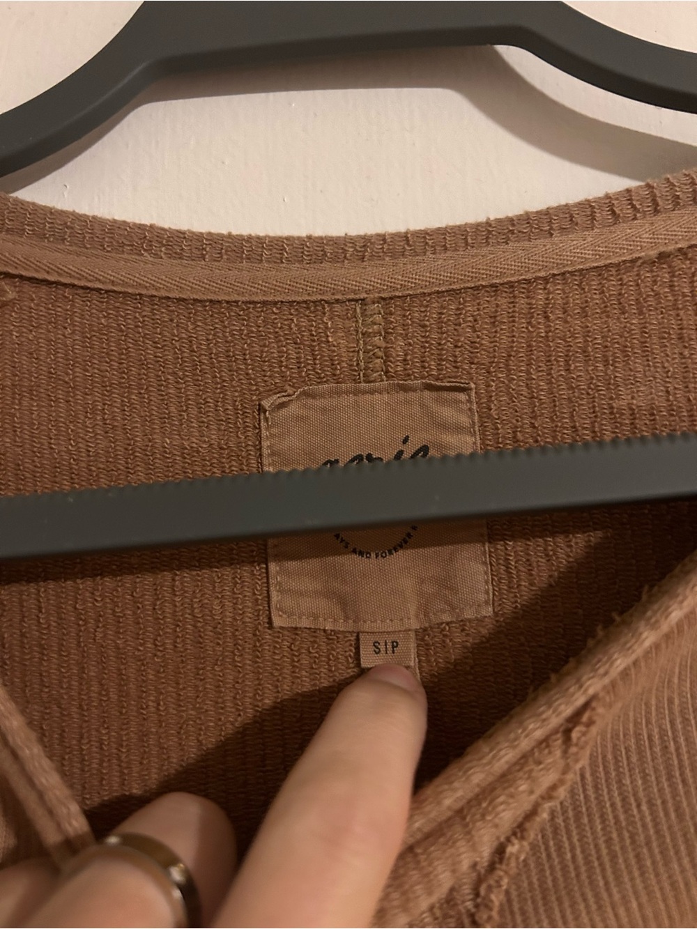 aerie Relaxed Boxy Sweatshirt in Taupe - Picture 2 of 3